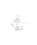 Flywheel Diagram and Parts List for 283H07-0105-E1  Briggs and Stratton Engine